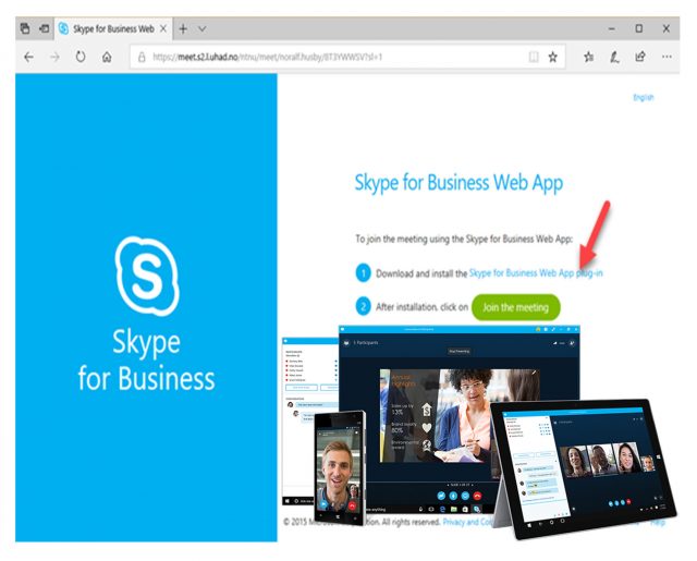 download skype for business web app